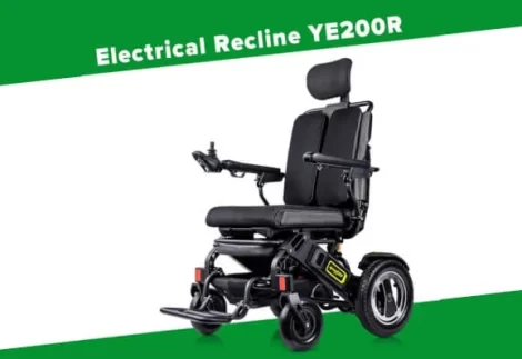 Remote-Controlled, Automatic Reclining, Folding Electric Wheelchair - YE200R